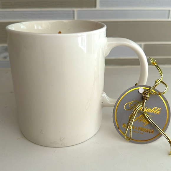 Sandalwood and Iris candle 🕯️ letter M ceramic 12 oz mug combo - Picture 2 of 4